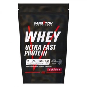 Протеїн Vansiton Whey Ultra Fast Protein 450 g /15 servings/ Cherry