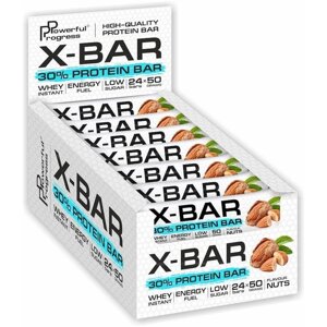 Протеїновий батончик Powerful Progress 30% Protein Bar "X-BAR" MEGA PACK 24 х 50 g Almond