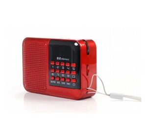 Радіоприймач акумуляторний кишеньковий BKK S61/8205 AM/FM/SW micro SD AUX Червоний