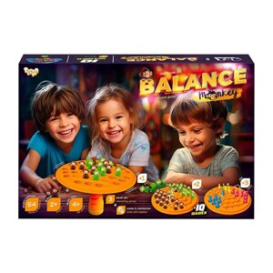 Розвиваюча настільна гра Balance Monkey Danko Toys BalM-02 54 фігурки мавпочок