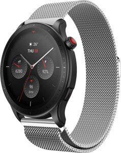 Ремінець 22 мм міланська петля BeWatch для Amazfit GTR 4 Срібний (1020205.4U)