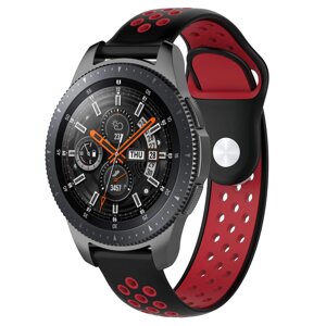 Ремінець 22мм BeWatch sport-style для Samsung Galaxy Watch 46 мм | Samsung Gear S3 Чорно-Червоний (1020113)