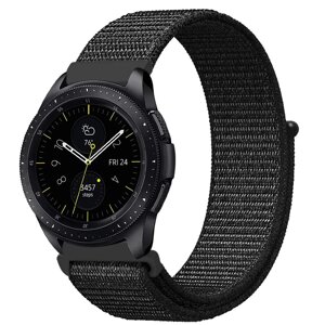 Ремінець BeWatch нейлоновий липучка для Samsung Galaxy Watch 46 мм Чорний (1021301.1)