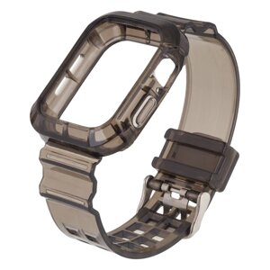 Ремінець для Apple Watch Band Color Transparent + Protect Case 38 / 40mm Grey