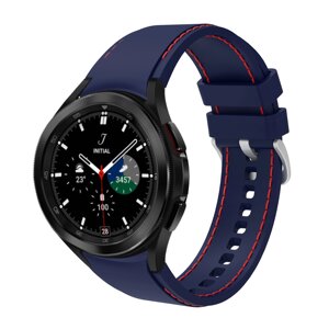 Ремінець силіконовий BeWatch для Samsung Galaxy Watch 4/5/6 20 мм Синій з червоним (1gw0206)