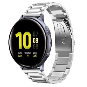 Ремінець сталевий BeWatch 20 мм для Samsung Galaxy Active/Active 2 40 mm Срібло (1110405)