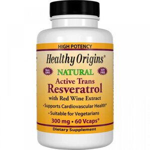 Ресвератрол Healthy Origins Resveratrol (Trans-Resveratrol) 300 mg 60 Veg Caps