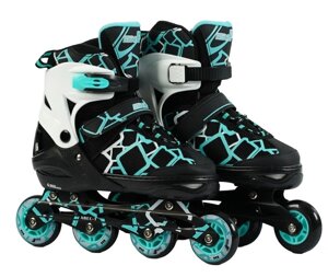 Роликові ковзани Best Roller 38-41 24-26 см Black and Turquoise (151213)