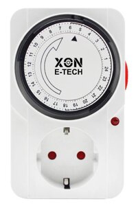 Розетка з таймером електромеханічна добова XON E-Tech SwitchTimer X232 16А 230В Білий (XSTLB012415W 7300)