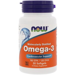 Риб'ячий жир Now Foods Omega-3 1000 мг 30 гелевих капсул (NF1649)