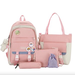 Рюкзак шкільний для дівчинки Hoz CLBDBAG 4 в 141х30х14 см Рожевий (SK001632)