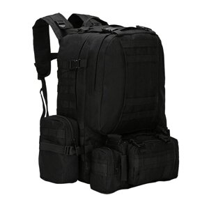 Рюкзак тактичний з підсумками AOKALI Outdoor B08 Black