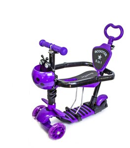 Самокат дитячий Scooter Божа корівка 5 in 1 Violet (1369787139)