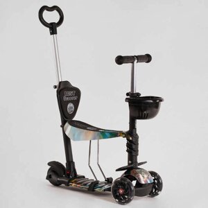 Самокат з підсвічуванням Best Scooter Абстракція PU колеса 50 кг 5 1 Multicolor (116953)