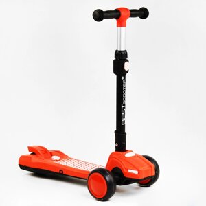 Самокат триколісне складане кермо світло звук дим Best Scooter MAXI 60 кг Orange (111439)