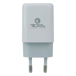 Мережеве зарядний пристрій Ridea RW-21011 Element Duo Fast Charging 2.1 A White