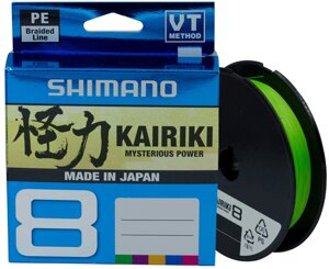 Шнур Shimano Kairiki 8 PE Mantis Green 150м 0.19мм 12кг/26lb (2266-96-93)