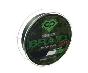 Шок-лідер Carp Pro Shock Braid PE X8 0.16мм 25м Dark Green