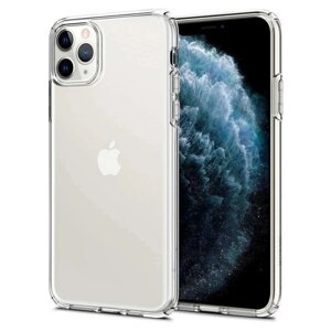 Силіконовий протиударний чохол панель + скло 9Н на Iphone 11 Pro Max із захистом камери прозорий Case (35645645)