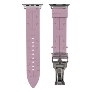 Силіконовий ремінець Hermes Apple Watch 41/40/38 мм Lavender