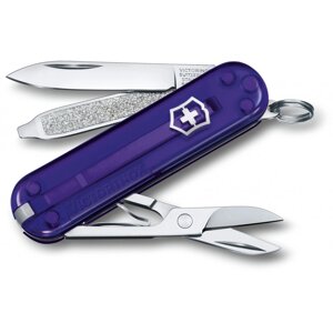 Складаний ніж Victorinox Classic 58 мм 7 функцій Фіолетовий напівпрозорий (0.6223. T29G)