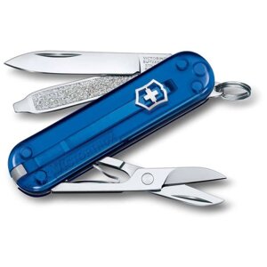 Складаний ніж Victorinox Classic 58 мм 7 функцій Синій напівпрозорий (0.6223. T2G)