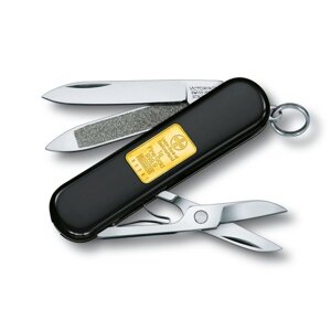 Складний ніж Victorinox Classic Gold із золотим злитком вагою 1 грам (0.6203.87)