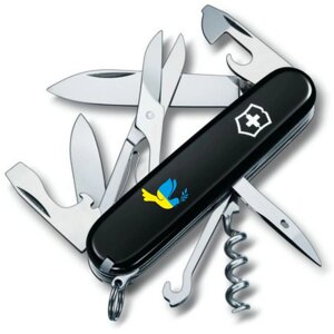 Складний ніж Victorinox Climber Ukraine 91 мм 14 функцій Голуб миру (1.3703.3_T1036u)