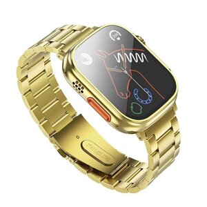 Смарт годинник Smart Watch Hoco Y12 Ultra Golden Блютуз v5.0 320mAh IP67 iOS/Андроїд Gold