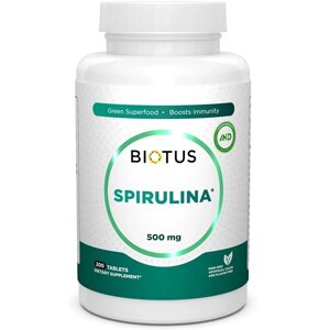 Спіруліна Biotus Spirulina 500 mg 200 Tabs BIO-531224