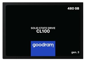 SSD накопичувач goodram CL100 480GB GEN. 3 sataiii TLC (SSDPR-CL100-480-G3) (6576942)