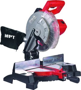 Верстат торцювальний для дерева MPT PROFI 2200 Вт 255х25.4 мм 4500 об/хв Black and Red (MMS2503)