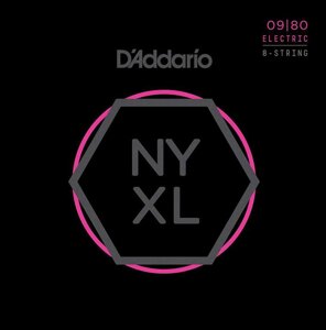 Струни для електрогітари D'Addario NYXL0980 Nickel Wound Super Light Electric Guitar 8-Strings 9/80