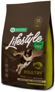 Сухий беззерновий корм для собак Nature's Protection Lifestyle Grain Free Poultry Adult All Breeds із птахом 1.5 кг