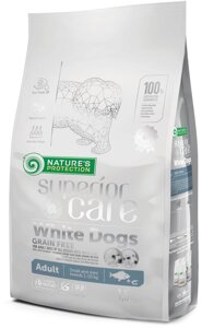 Сухий беззерновий корм для собак Nature's Protection Superior Care White Dogs Grain Free Adult Small and Mini Breeds