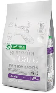 Сухий беззерновий корм для юніорів Nature's Protection Superior Care White Dogs Grain Free Junior All Breeds 1.5 кг