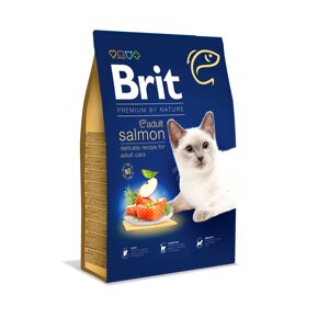 Сухий корм для кішок Brit Premium by Nature Cat Adult Salmon з лососем 8 кг (8595602553211)