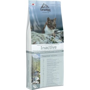 Сухий корм для кішок Carpathian Pet Food Inactive З куркою та палтусом 12 кг