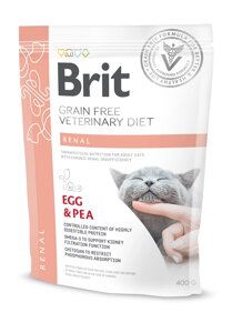 Сухий корм для кішок дорослих Brit VetDiets при хронічній нирковій недостатності з горохом та яйцями 0.4 кг