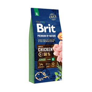 Сухий корм для цуценят і молодих собак гігантських порід Brit Premium Junior XL зі смаком курки 15 кг (8595602526505)