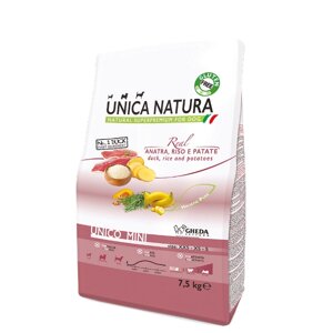 Сухий корм для собак Unica Alleva Natura Unico Mini - Качка рис та картопля 29/18 7,5kg