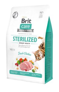 Сухий корм для стерилізованих котів Brit Care Cat GF Sterilized Urinary Health із куркою 0.4 кг (8595602540747)