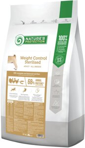 Сухий корм для стерилізованих собак Nature's Protection Weight Control Sterilised Adult all breeds 12 кг (NPS45661)