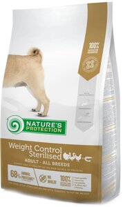 Сухий корм для стерилізованих собак Nature's Protection Weight Control Sterilised Adult all breeds 4 кг (NPS45660)