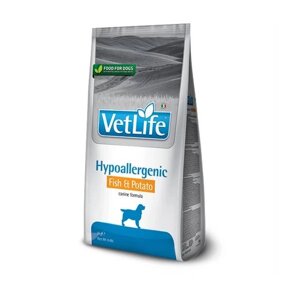 Сухий лікувальний корм для собак Farmina Vet Life Hypoallergenic Fish & Potato дієт харчування при харчовій алергії 2 кг