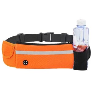 Сумка для бігу на пояс RunningBag із кишенею на пляшку Orange (HbP0506203)