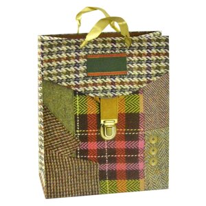 Сумочка подарункова паперова з ручками Gift bag Портфель 32х26х12,5 см (15794)