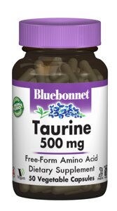 Таурін 500мг Bluebonnet Nutrition 50 гелевих капсул