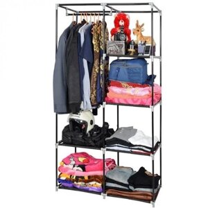 Тканинна шафа storage wardrobe 2 секції 105х45х170 см Коричневий (YG105)