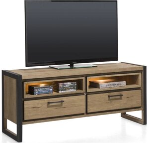 Тумба підставка для TV у стилі Loft NS-2149 630x1400x420 мм Чорний